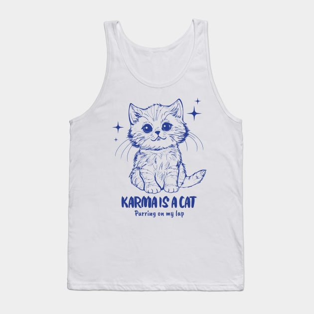 Karma is a Cat Tank Top by ZB Designs